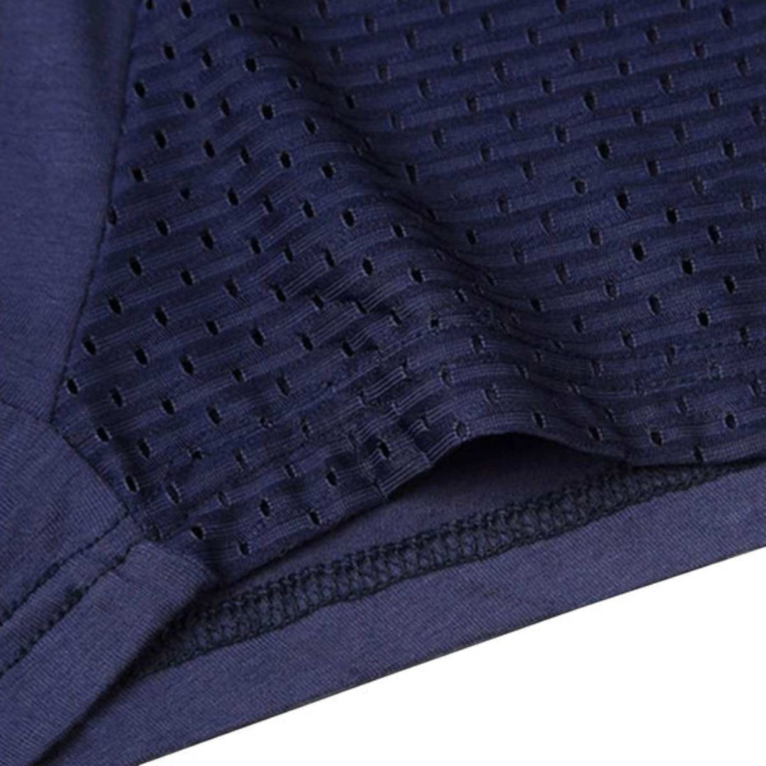 Men's Bamboo Fiber Boxer Briefs – Breathable Moisture-Wicking Trunks with Mesh Pouch for All-Day Comfort, Athletic Support & Temperature