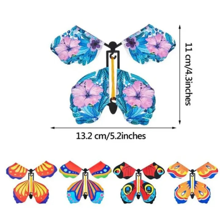 Wind-Up Paper Butterflies for Cards and Gift Boxes – 15-Pack Reusable Surprise Inserts for Birthdays, Parties, Celebrations