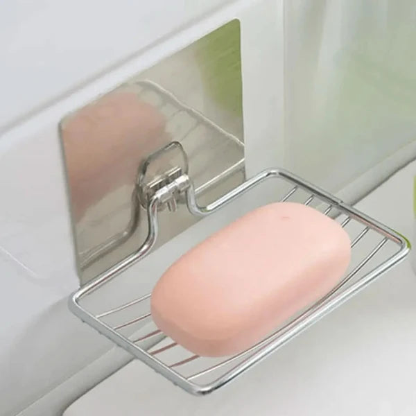PORTE-SAVON – Étagère à savon murale en acier inoxydable avec système de drainage pour un rangement propre et organisé dans la salle de bain