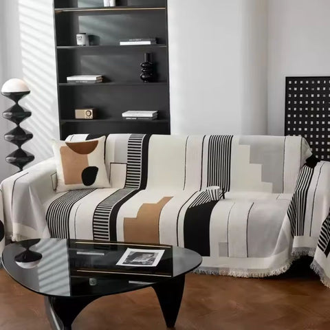 Metro Chenille Sofa Cover - Soft Chenille, Stylish Abstract Design