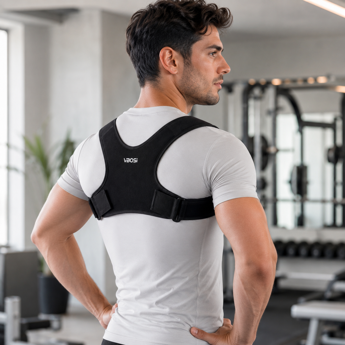 Upper Body Posture Support Harness with Adjustable Tension Straps for Men & Women