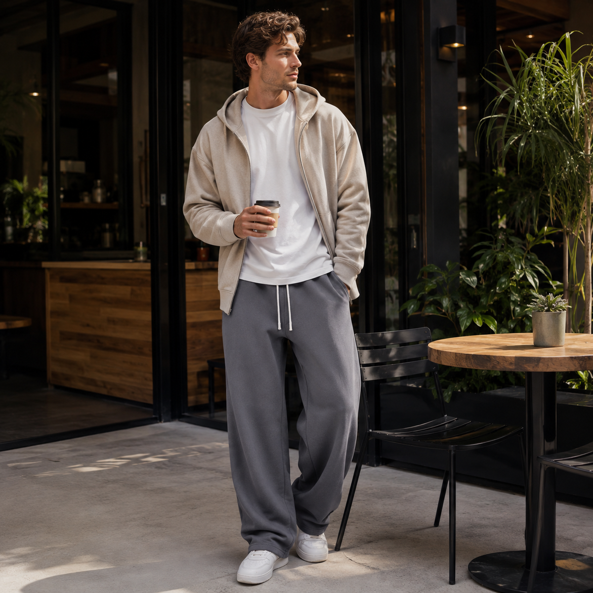 Men's Loose-Fit Joggers – Elastic Waistband Sweatpants with Drawstring for Gym, Running & Everyday Wear
