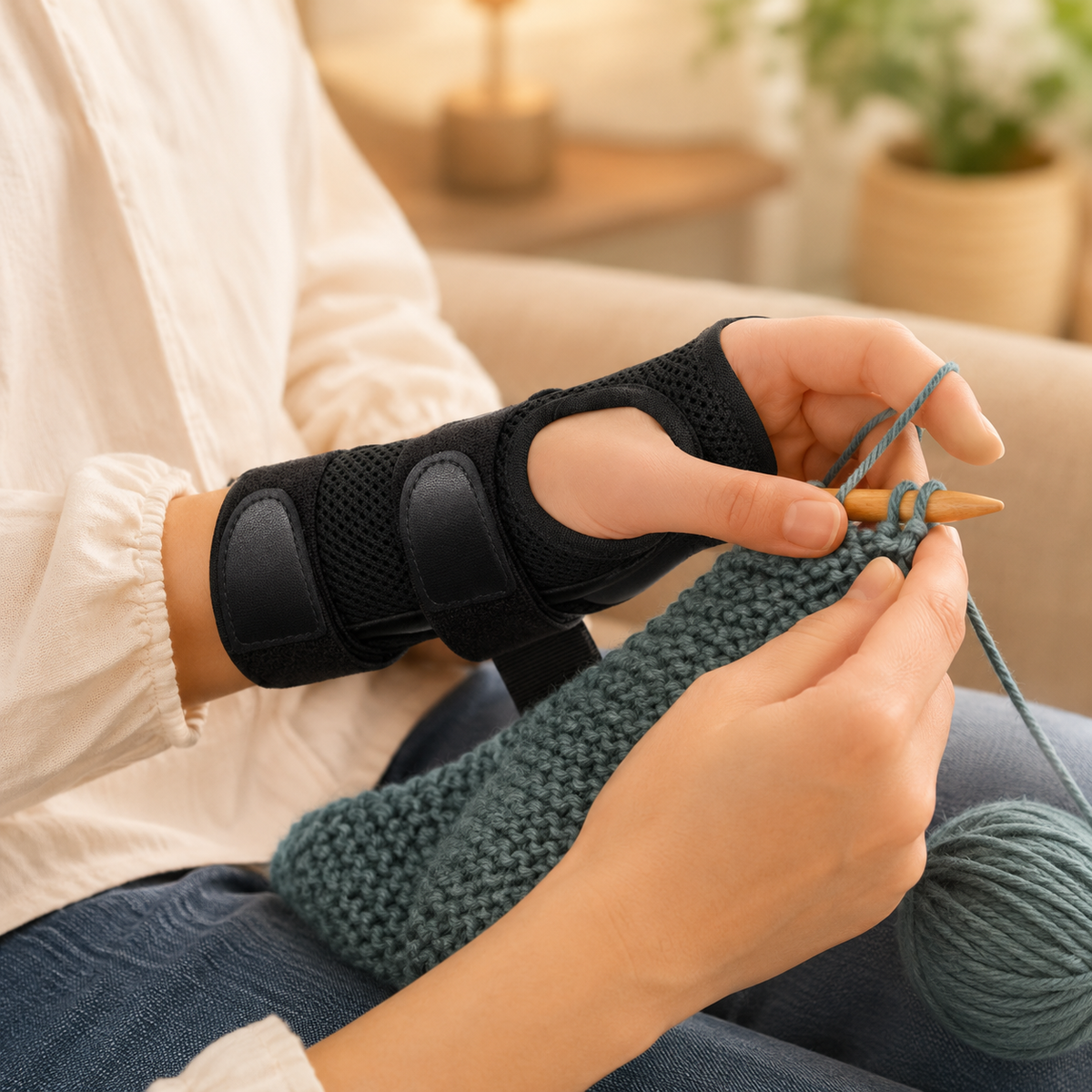 Attelle de poignet réglable avec éclisses amovibles pour main gauche ou droite | Stabilisateur de compression pour canal carpien, entorses et