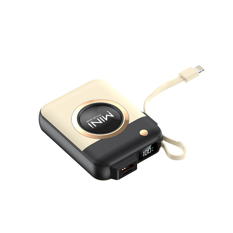 Chargeur portable Ortekor | Meilleure batterie externe avec câble de charge intégré | Mini batterie externe portable pour iPhone, Samsung et Android