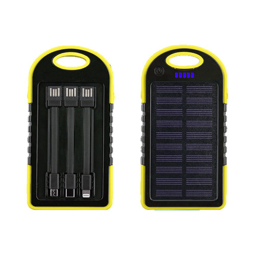 Batterie externe solaire pour l'extérieur | Charge rapide avec gestion de câbles intégrée | Idéal pour les voyages et l'aventure