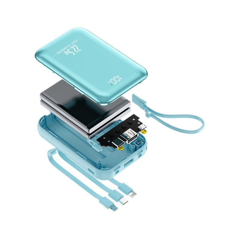 Batterie externe Ortekor | Le meilleur chargeur portable avec charge rapide et câbles intégrés | Batterie portable pour iPhone, Samsung et Android