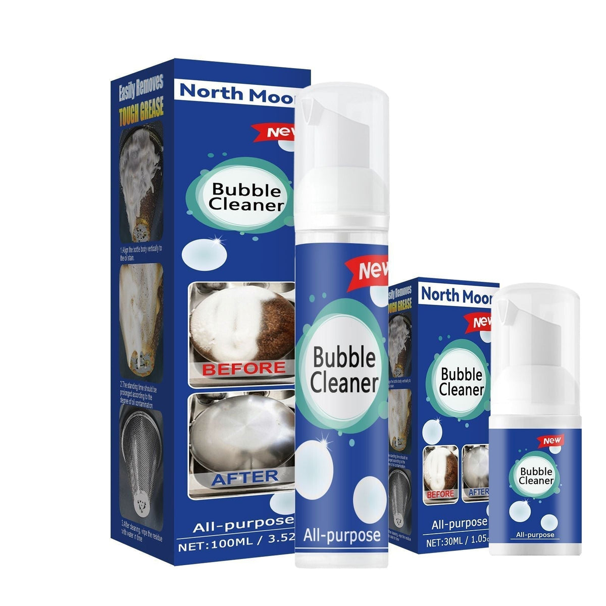Multi-Surface Foaming Degreaser Spray for Kitchen Grease & Tough Stains – No-Rinse Formula for Cookware, Counters & Appliances