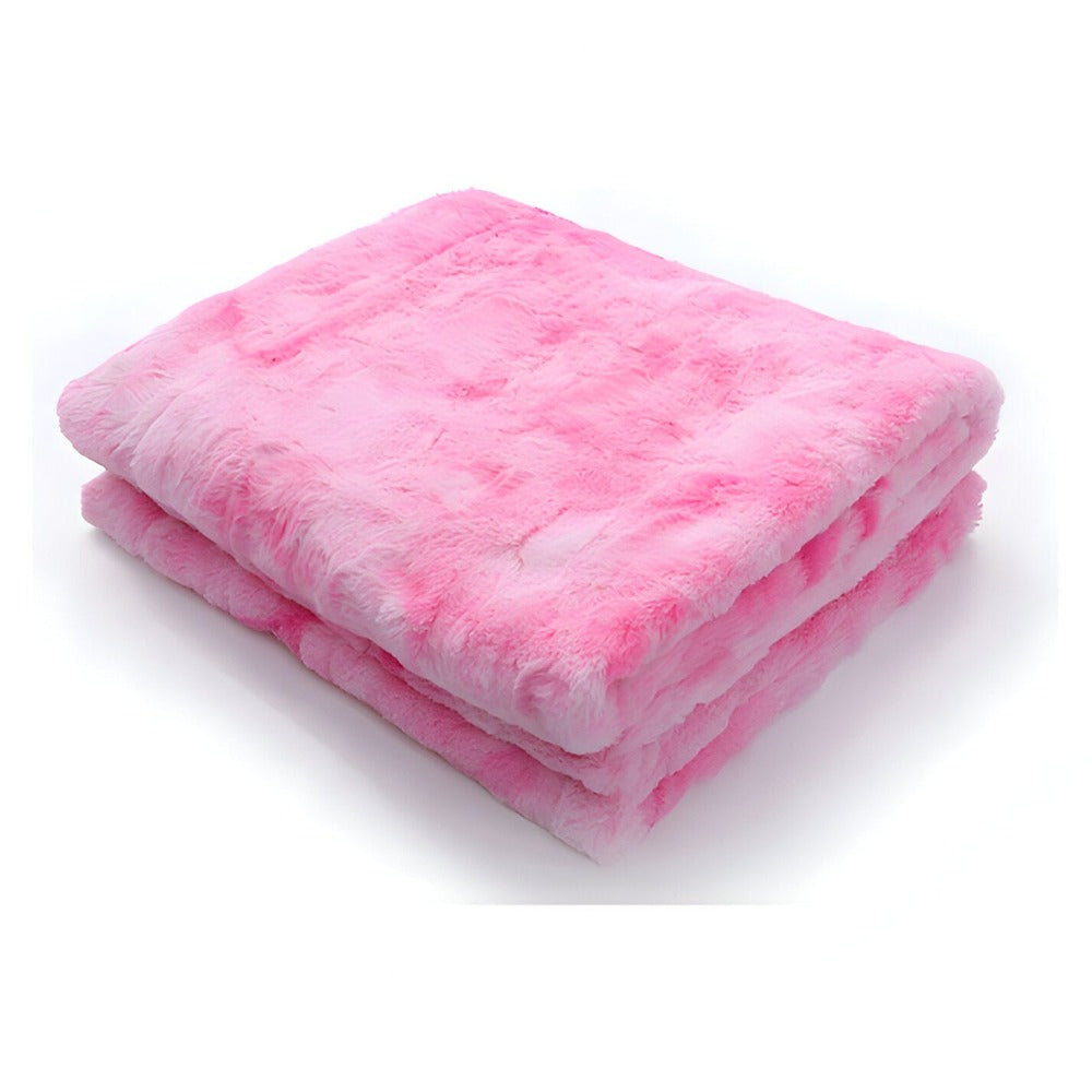 Plush Reversible Fleece Throw Blanket Winter Warmth Coral Velvet Batik Design Cozy Bed Sofa Cover Double-Sided Soft Anti-Pilling