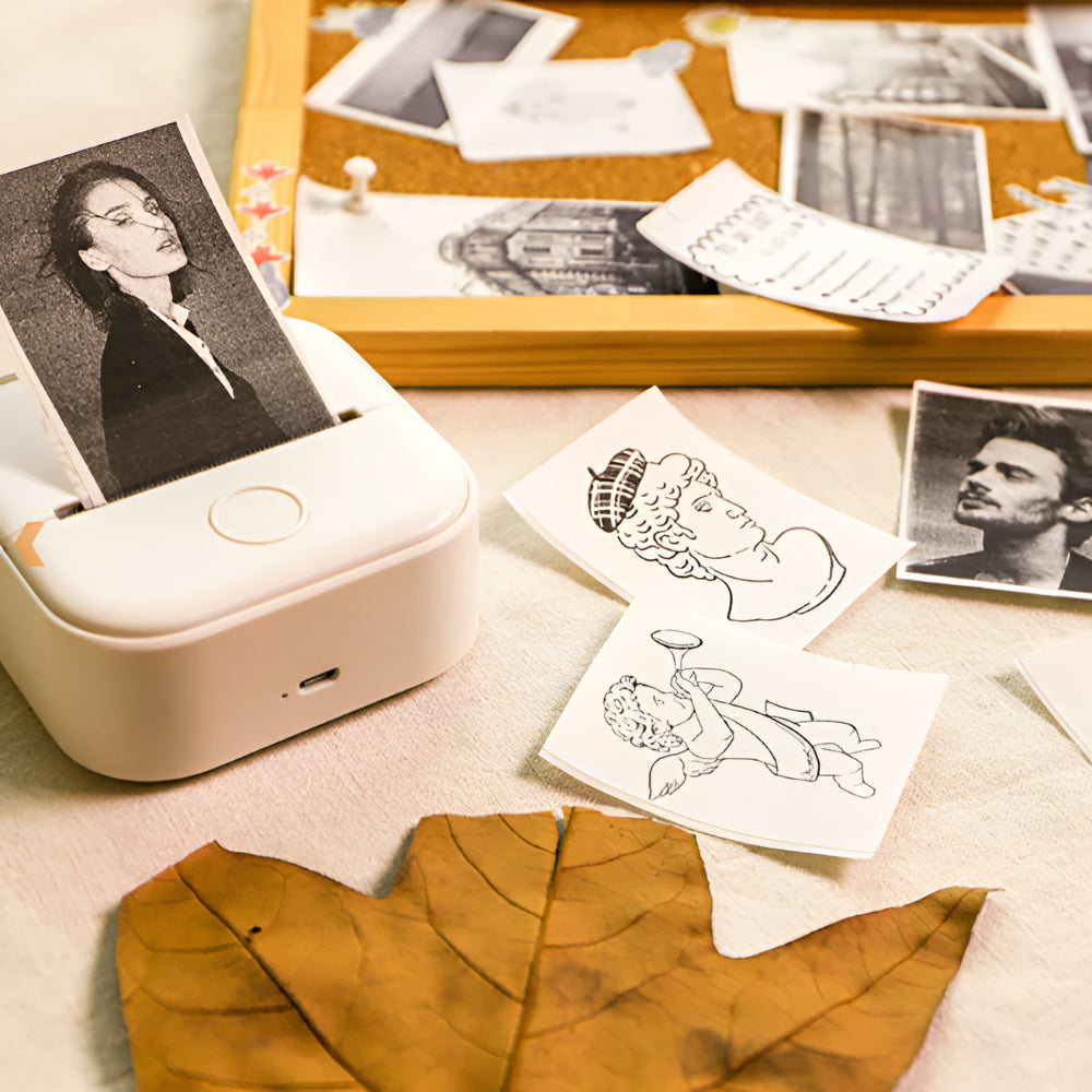 Pocket Photo Printer | Portable Wireless Printer with Bluetooth Connectivity | Compact Design for Inkless Printing On-the-Go