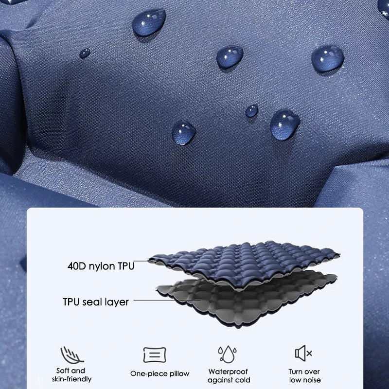 Kieran | Matelas de camping gonflable double extra-large à gonflage rapide | Confort spacieux pour vos aventures en plein air