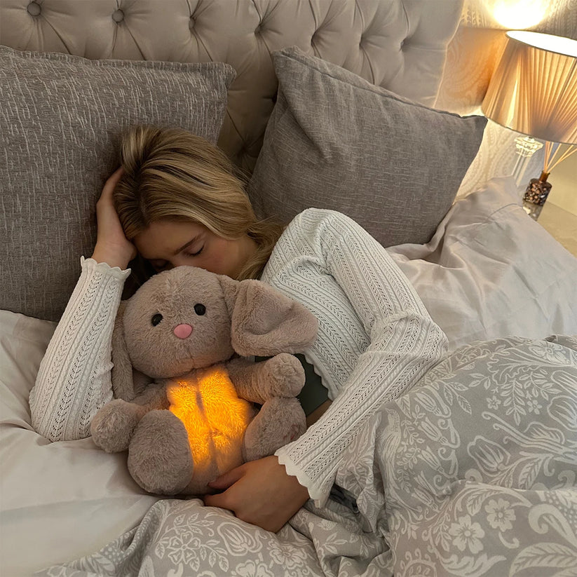 Breathing Plush Sleep Soother with Gentle Lights & Sounds for Anxiety Relief & Restful Sleep