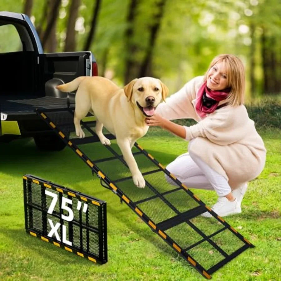 Accès pour animaux | Rampe pour chien pour voiture avec surface antidérapante | Conception respectueuse des articulations pour un accès facile