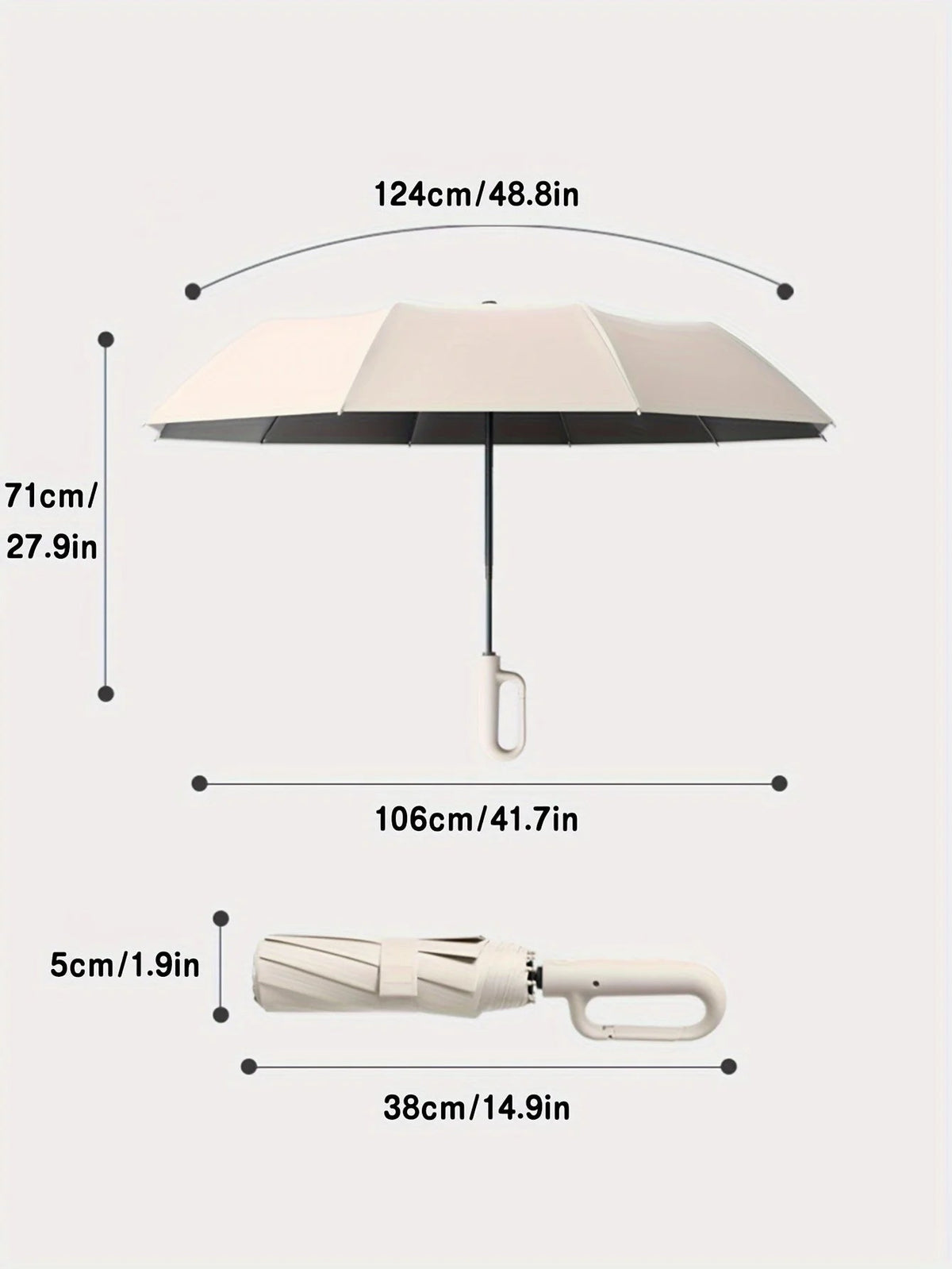 Parapluie de soleil avec protection UV UPF50, parapluie UV compact pour le voyage et la pluie, mini parapluie léger et coupe-vent