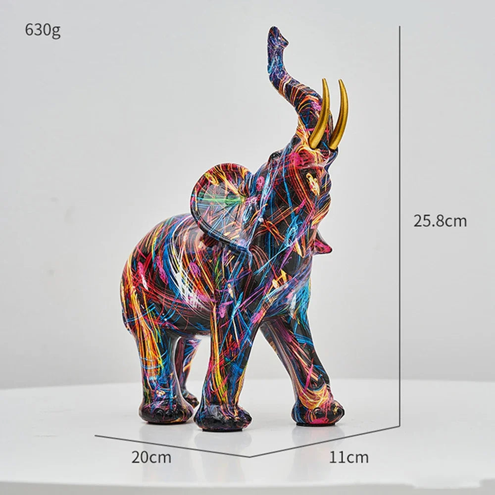 LuckyTrunk™ - Graffiti Art Elephant Sculpture
