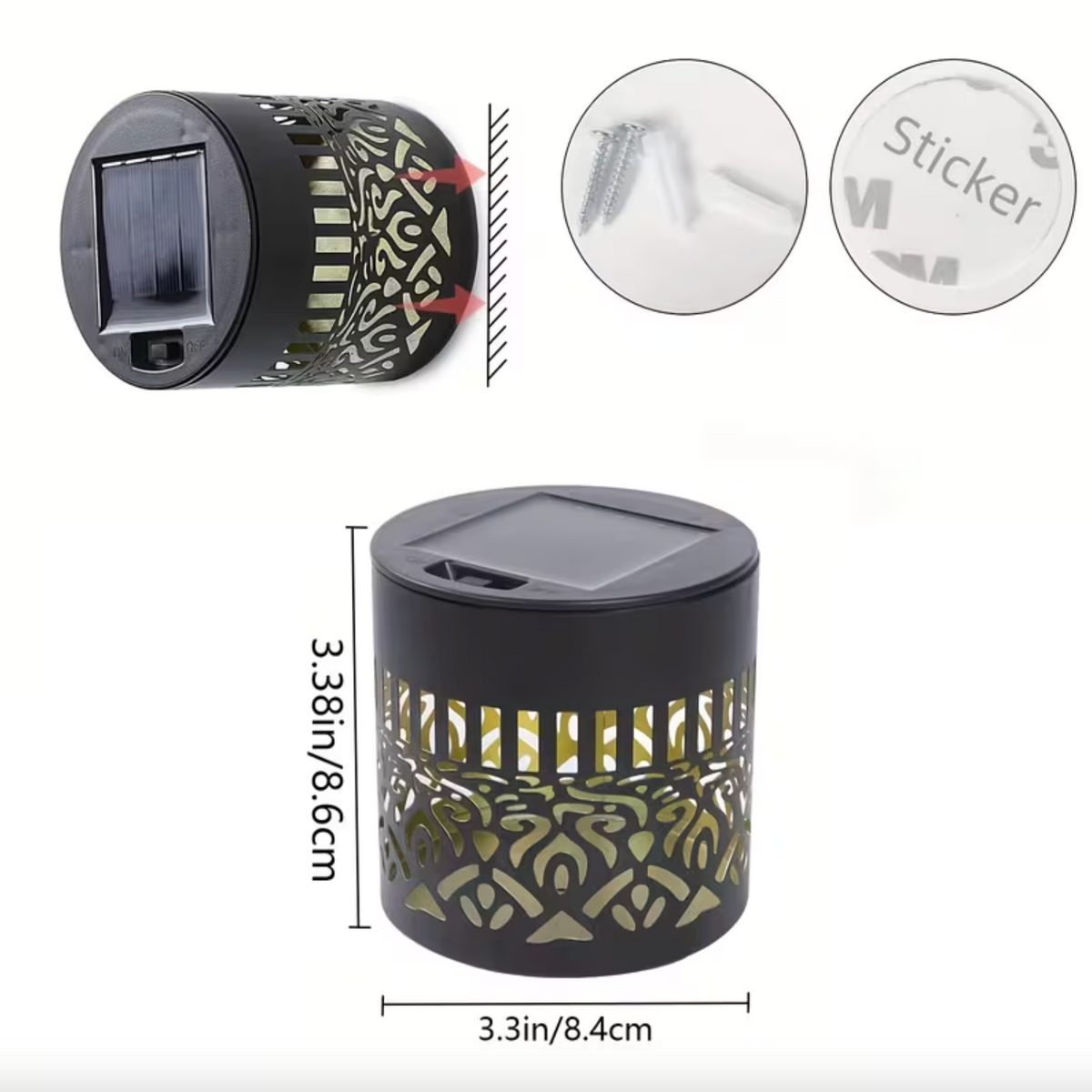 MandaraGlow™ – Solar Mandala Lantern Set