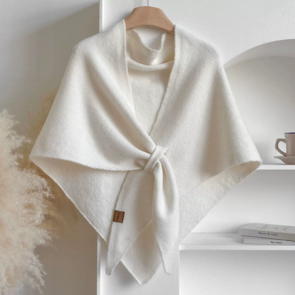 Triluna Shawl Cape - Soft Knitted Microfiber, Lightweight Triangle Design
