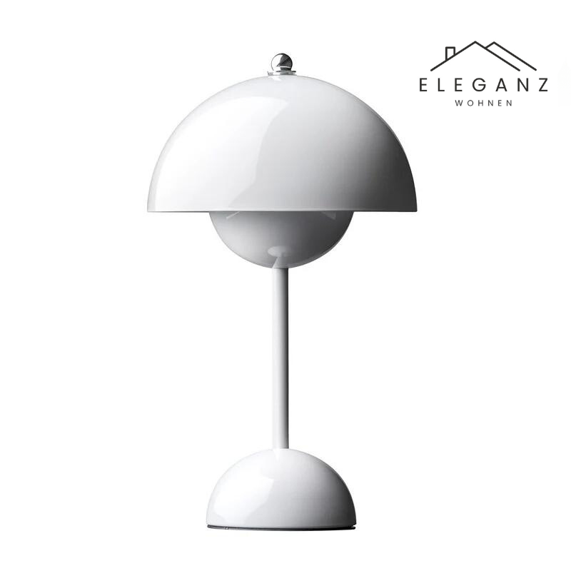 Lampe de bureau champignon sans fil avec variateur à 3 niveaux – Veilleuse LED rechargeable pour chambre, bureau et salon – 29,5 cm de hauteur