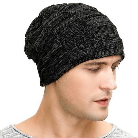 Collection Luca | Bonnet slouch avec doublure en polaire thermique | Bonnet d'hiver élégant pour la chaleur et le confort