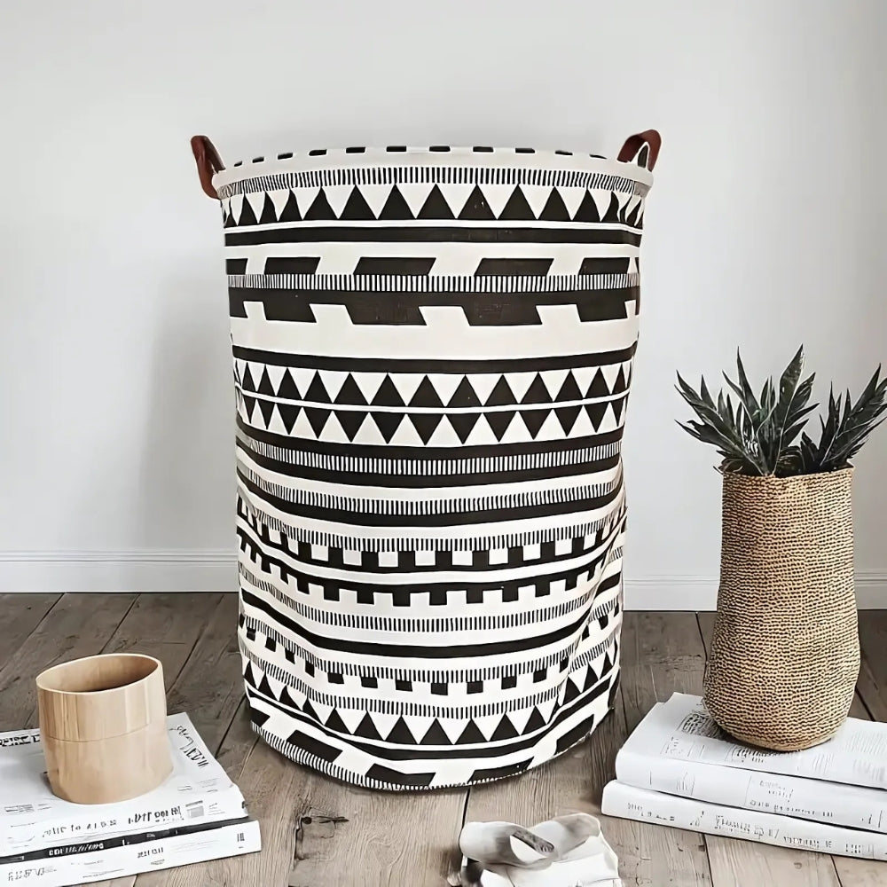 Panier à linge Vero - Pliable, motif tribal, grande capacité