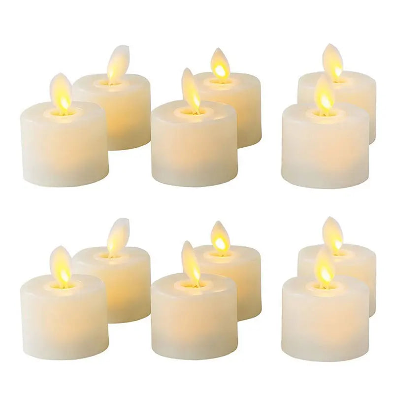 Bougies chauffe-plat à LED à piles avec télécommande – Lumière blanc chaud pour la décoration du salon et de la chambre – Fonction minuterie