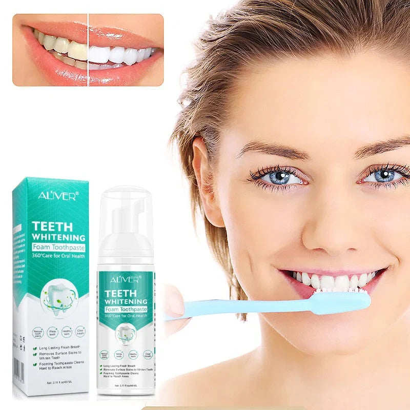 Toothpaste Whitening Foam Fluoride Free For Sensitive Teeth