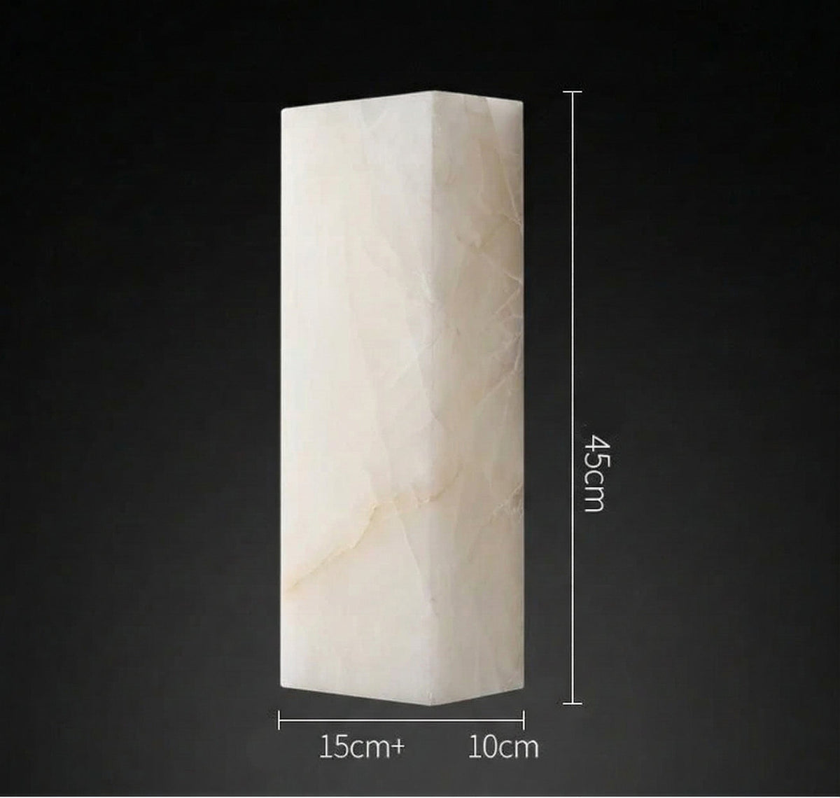 Natural Stone Sconce Waterproof Indoor Outdoor Brass Finish Vertical Warm White Wet Location Bathroom Hallway Entryway Patio Bedroom Covered