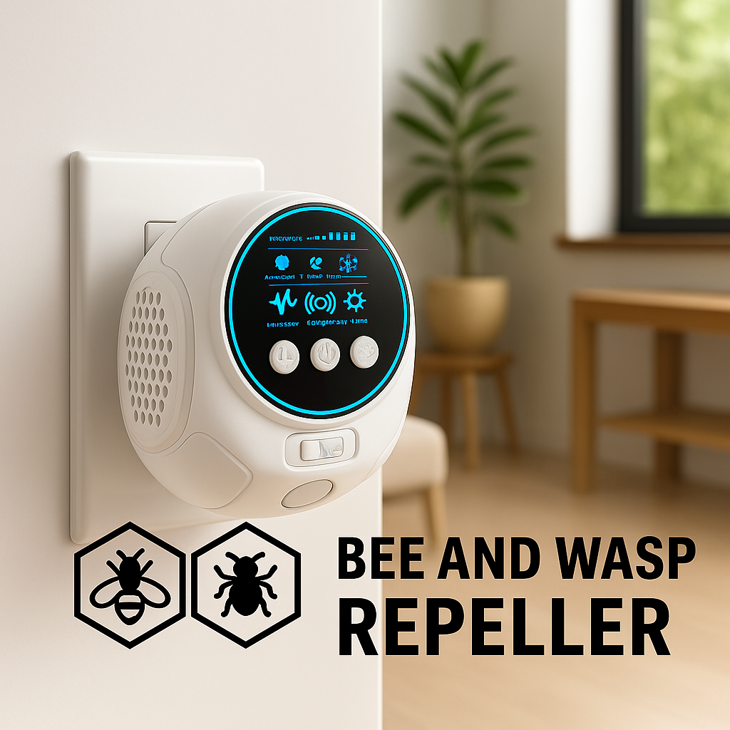 360-Degree Ultrasonic Insect Repeller for Patios, Decks & Outdoor Spaces – Chemical-Free Flying Bug Control for Yards & Porches