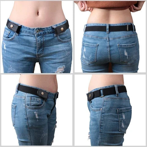 Belt Buckle-Free Elastic Knit Breathable
