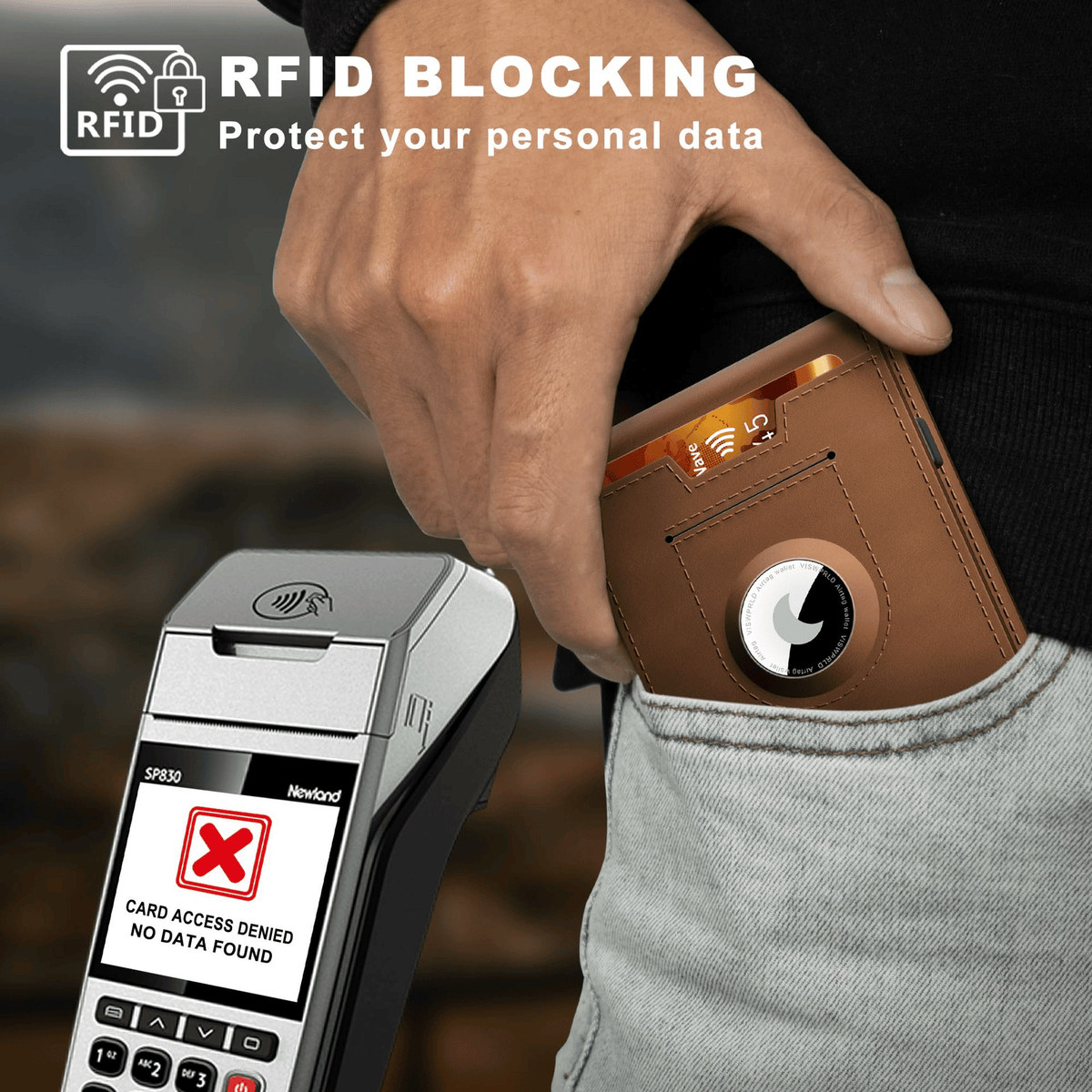 Portefeuille minimaliste | Pince à billets fine en aluminium avec protection RFID | Porte-cartes élégant pour le quotidien