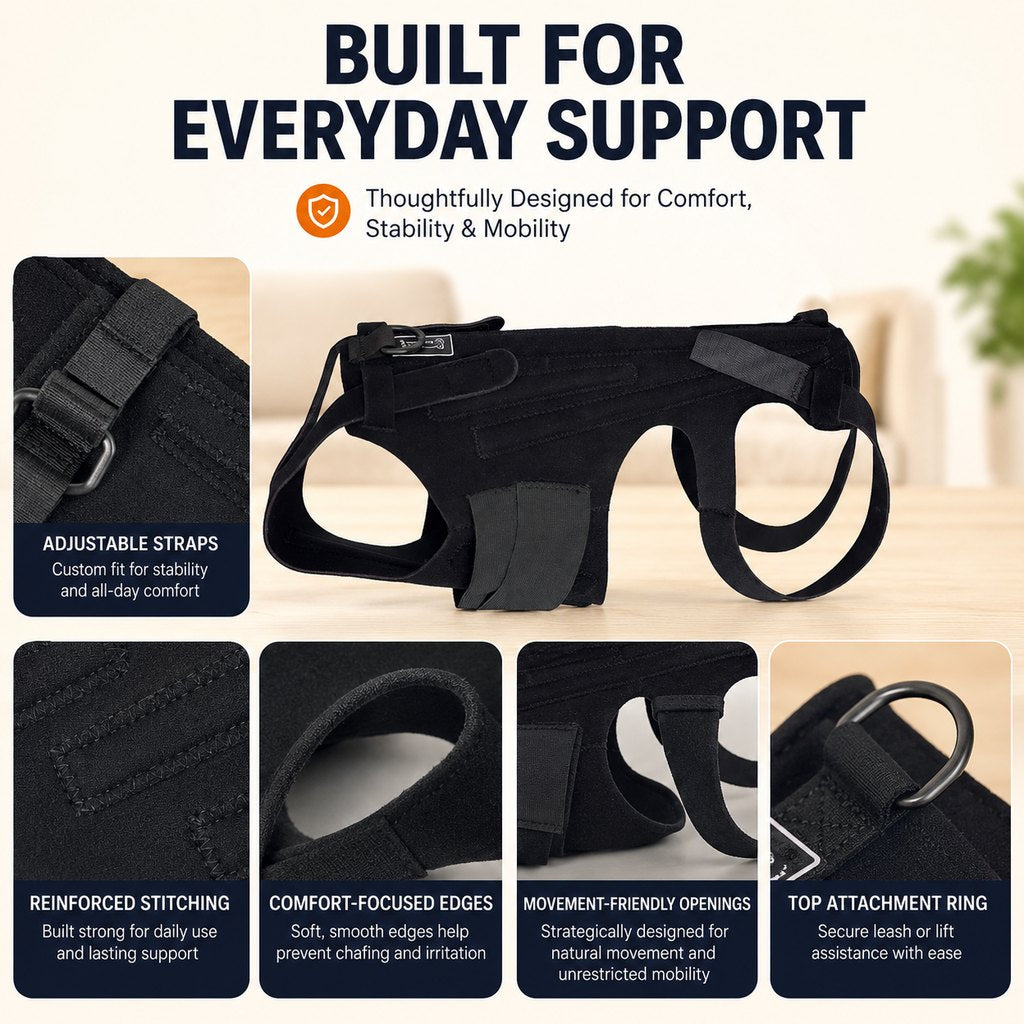 Ortekor Dog Back Support Brace for Senior & Recovering Dogs - Full-Body Mobility Vest for Walking Stability