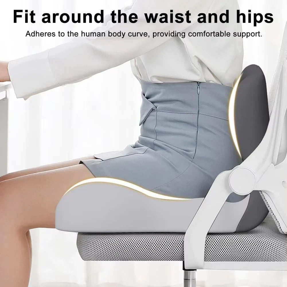 Coussin d'assise en mousse à mémoire de forme orthopédique, housse amovible et lavable