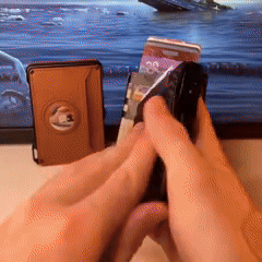 Ortekor Slim Pop-Up Wallet with AirTag Pocket & RFID Blocking | Compact Design for Easy Tracking