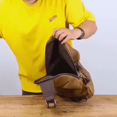 Sac bandoulière en toile résistante à l'eau avec poche antivol | Design polyvalent pour un usage quotidien sécurisé