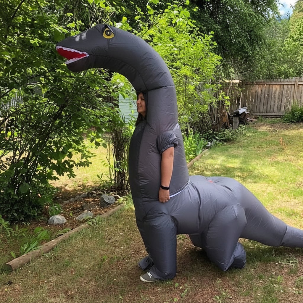 Dino Fun | Costume de dinosaure gonflable facile à porter | Amusement intégral pour Halloween et les fêtes