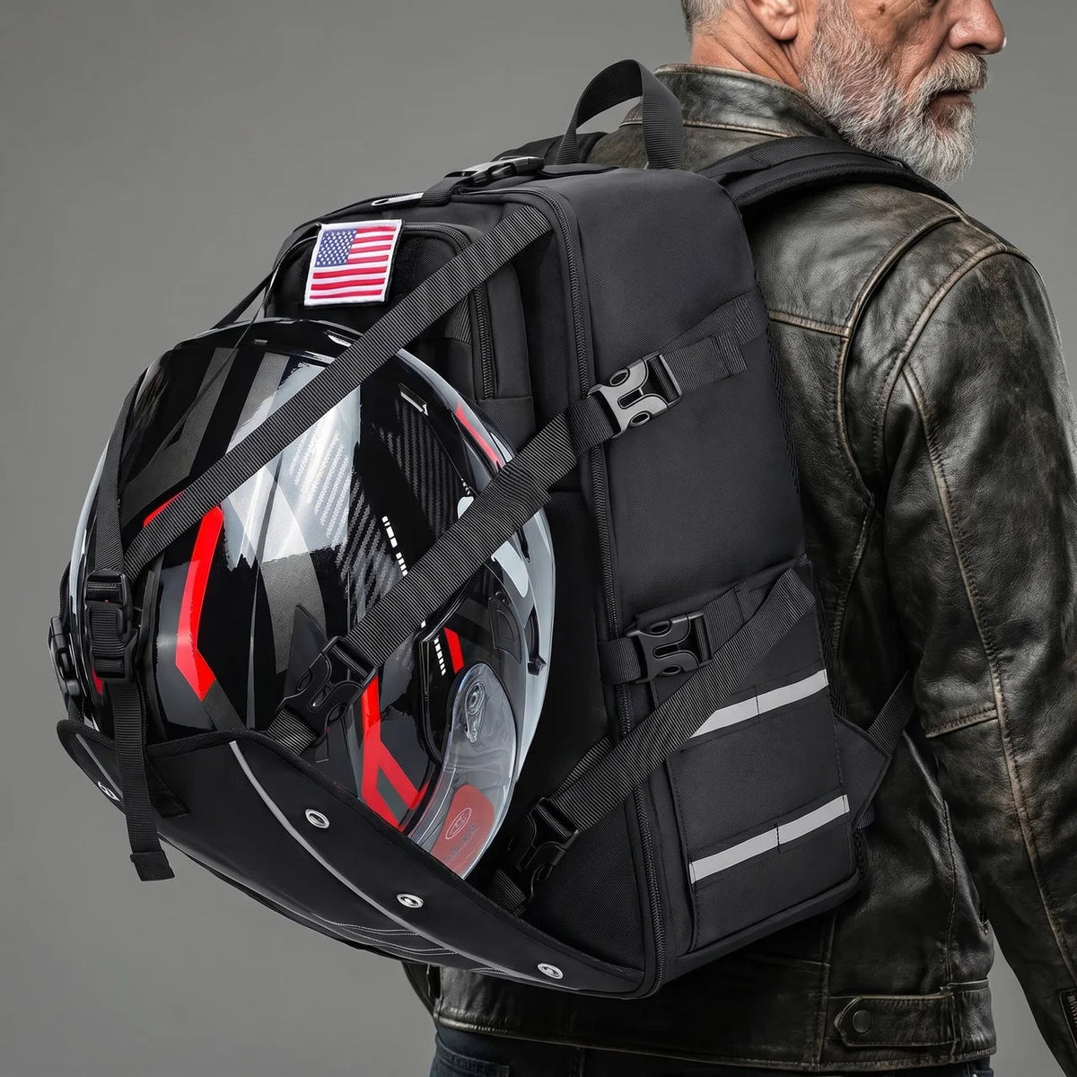 Rider's Choice | 30L Motorcycle Riding Backpack with Helmet Carry System | Organized for Daily Commuting