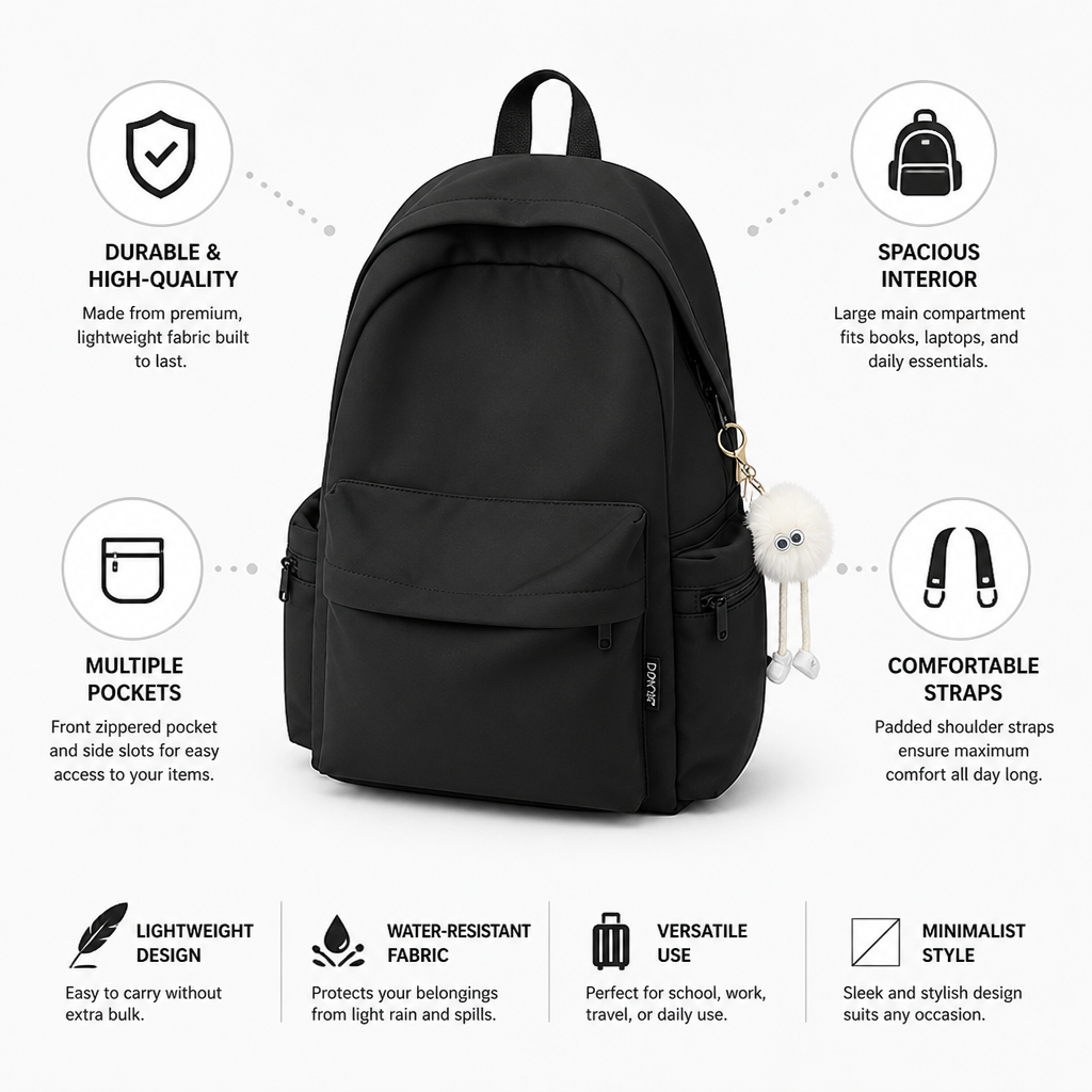 Sac à dos scolaire léger et résistant (bretelles rembourrées)
