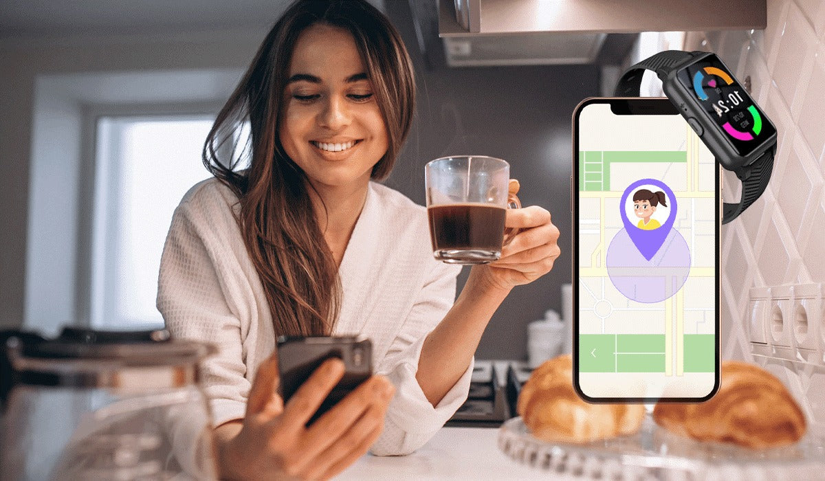 Montre connectée GPS pour seniors, montre avec détection de chute et alerte SOS, montre connectée pour personnes âgées avec rappel de prise de médicaments