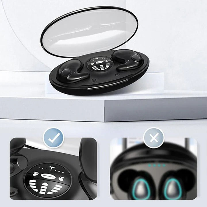 Écouteurs Bluetooth compacts avec micro et étui de recharge