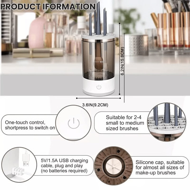 Nettoyant facile pour pinceaux de maquillage avec outil de nettoyage avancé