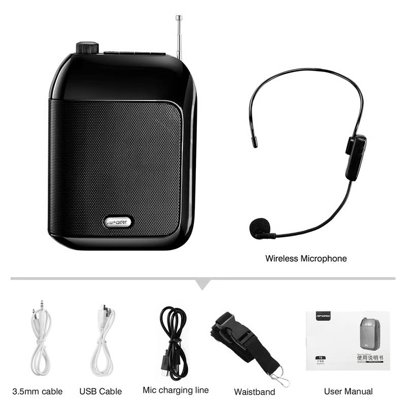 Système compact de microphone et haut-parleur portable Bluetooth