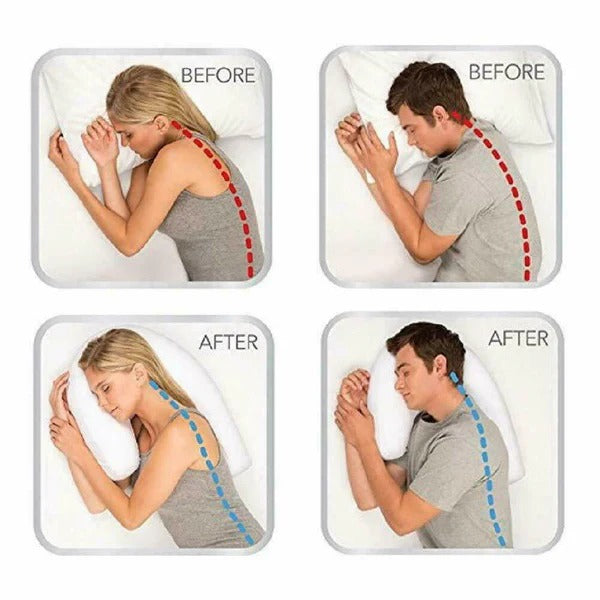Oreiller de soutien cervical en mousse à mémoire de forme pour dormeur latéral