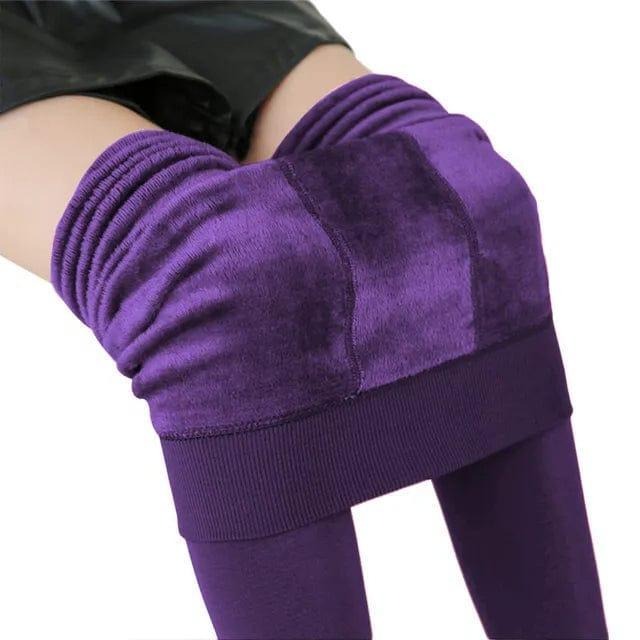 Legging polaire chaud taille haute pour femme