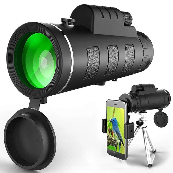 Longue-vue portable haute définition avec adaptateur pour téléphone