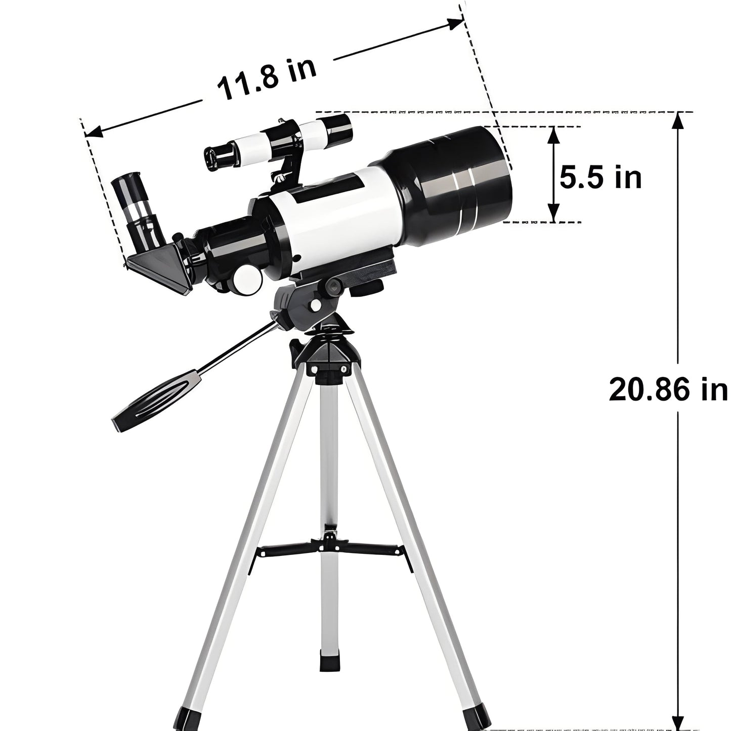 Télescope lunaire puissant avec trépied, zoom 150x
