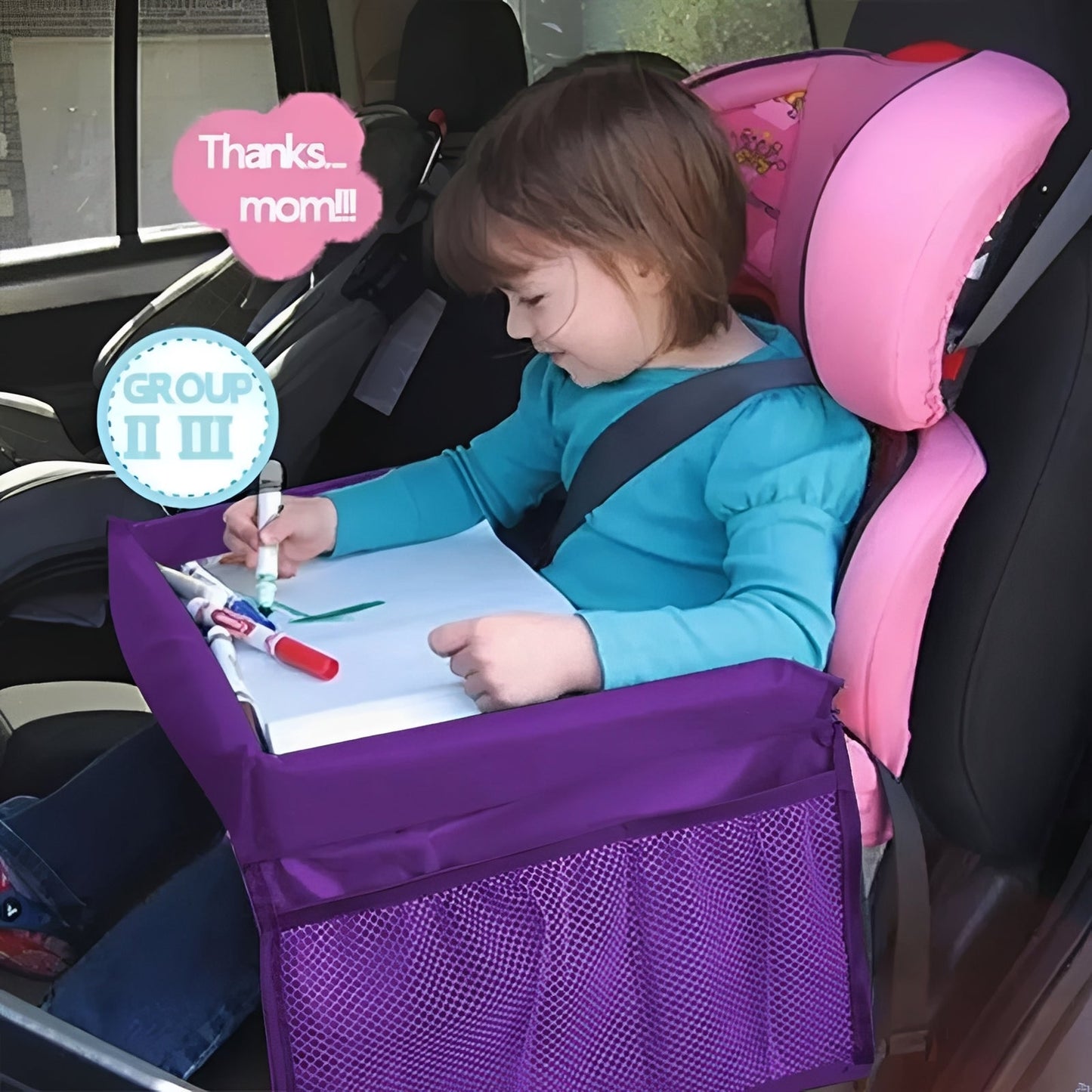 Plateau de voyage compact pour enfants et bébés