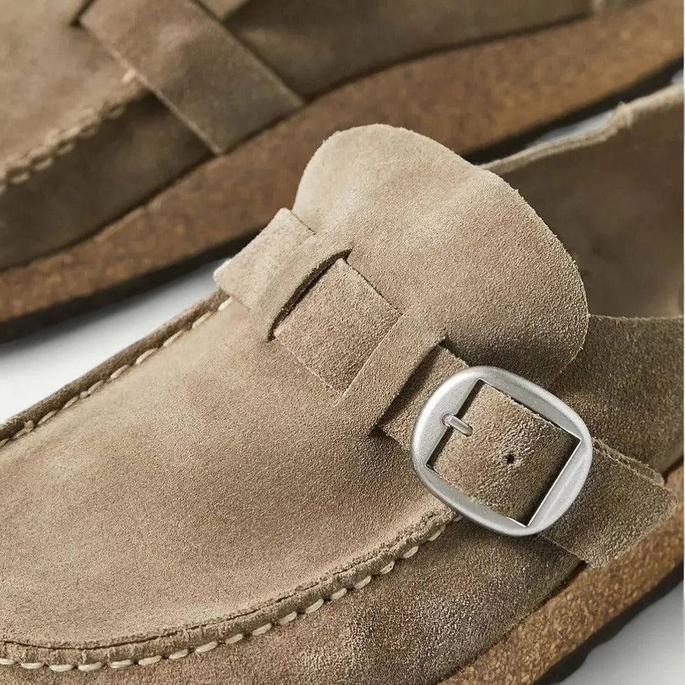Mocassins souples en cuir pour femme avec bride réglable