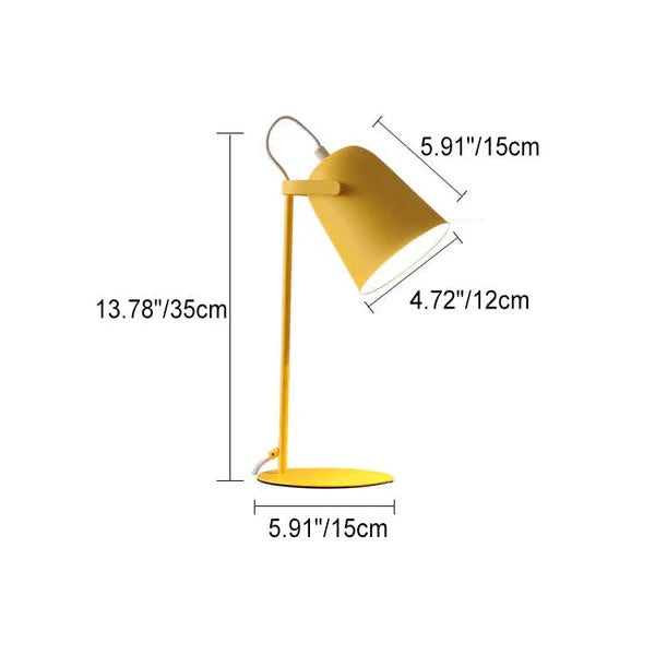 Lampe de table avec seau en métal rustique et abat-jour pastel