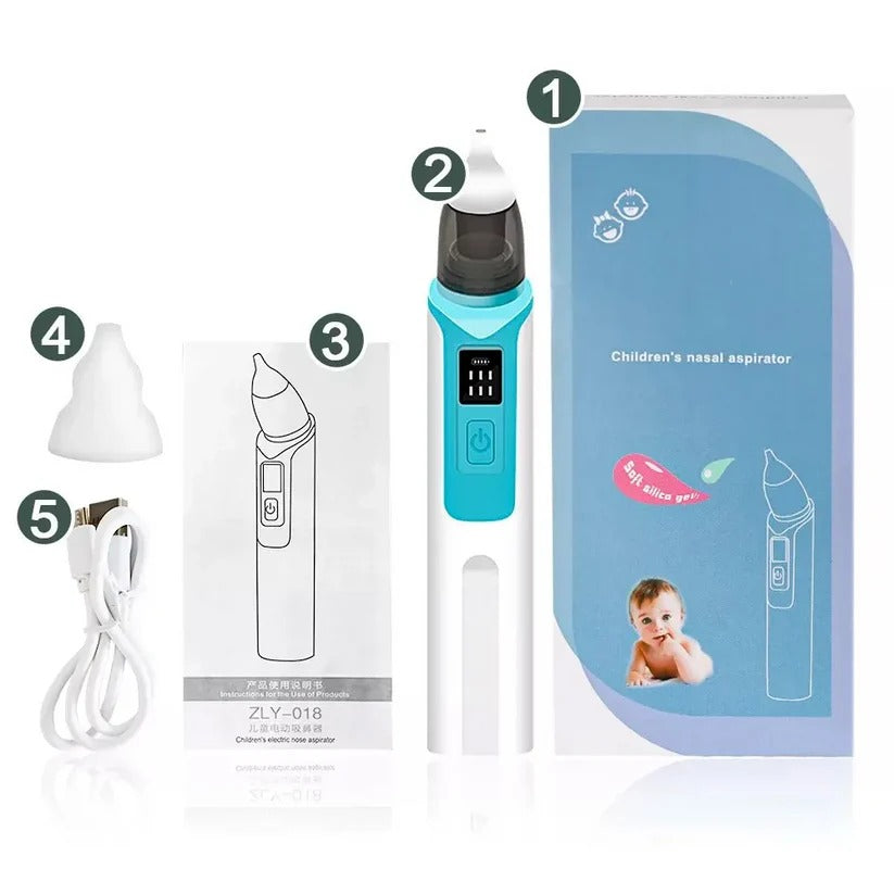 Dispositif portable d'aspiration nasale pour bébé avec embouts souples