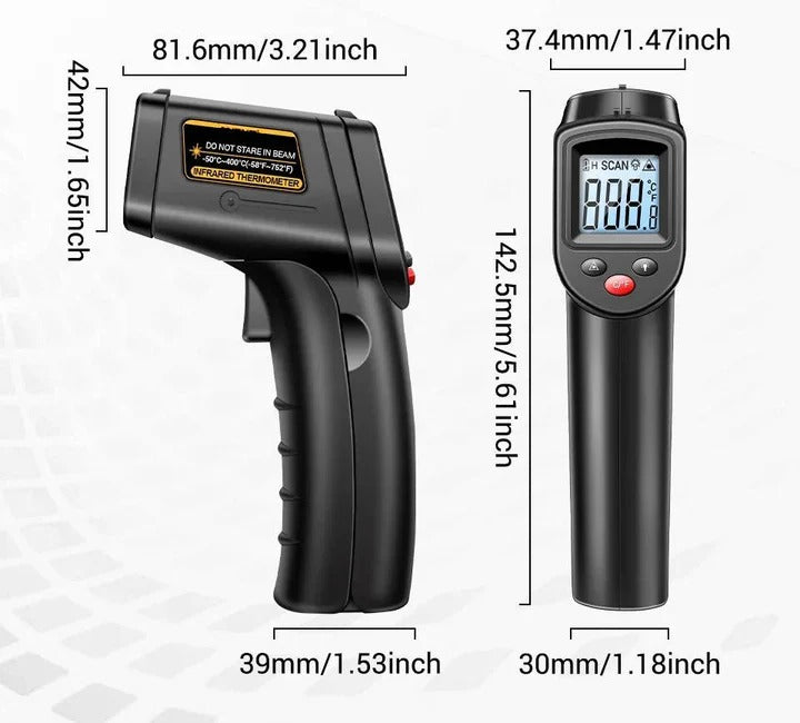 Pistolet thermomètre infrarouge numérique sans contact précis