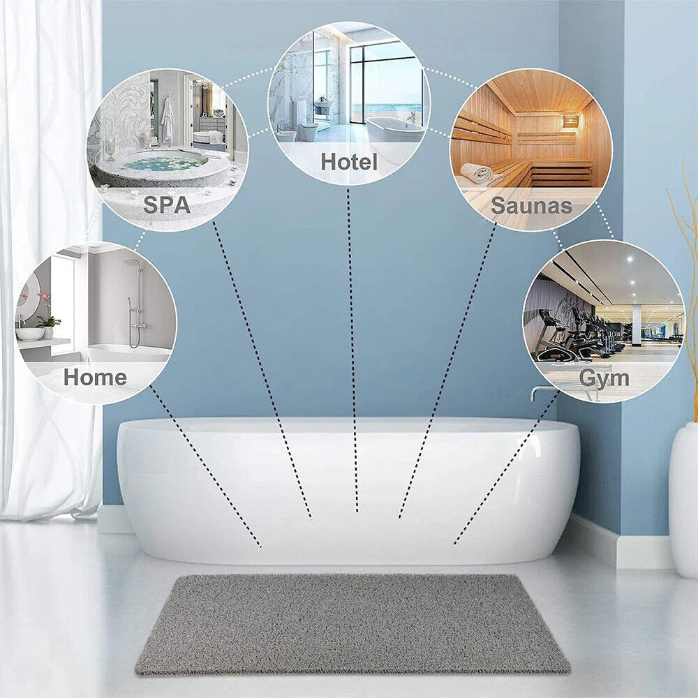Tapis de douche antidérapant avec surface en caoutchouc souple
